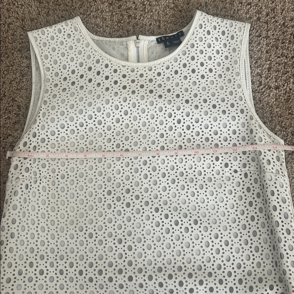 Theory laser cut sleeveless leather top - Picture 11 of 12